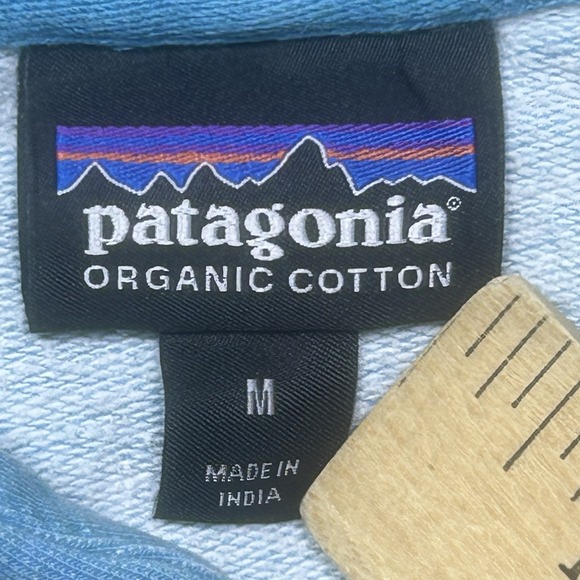 Patagonia‎ Uprisal Fitz Roy Bear Hoodie Sweatshirt Mens M Blue Outdoor Hiking - Picture 4 of 13